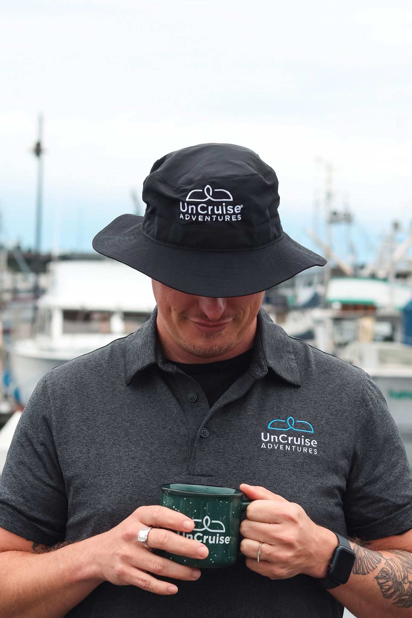 KAVU Synthetic Strap Bucket Hat - Black
