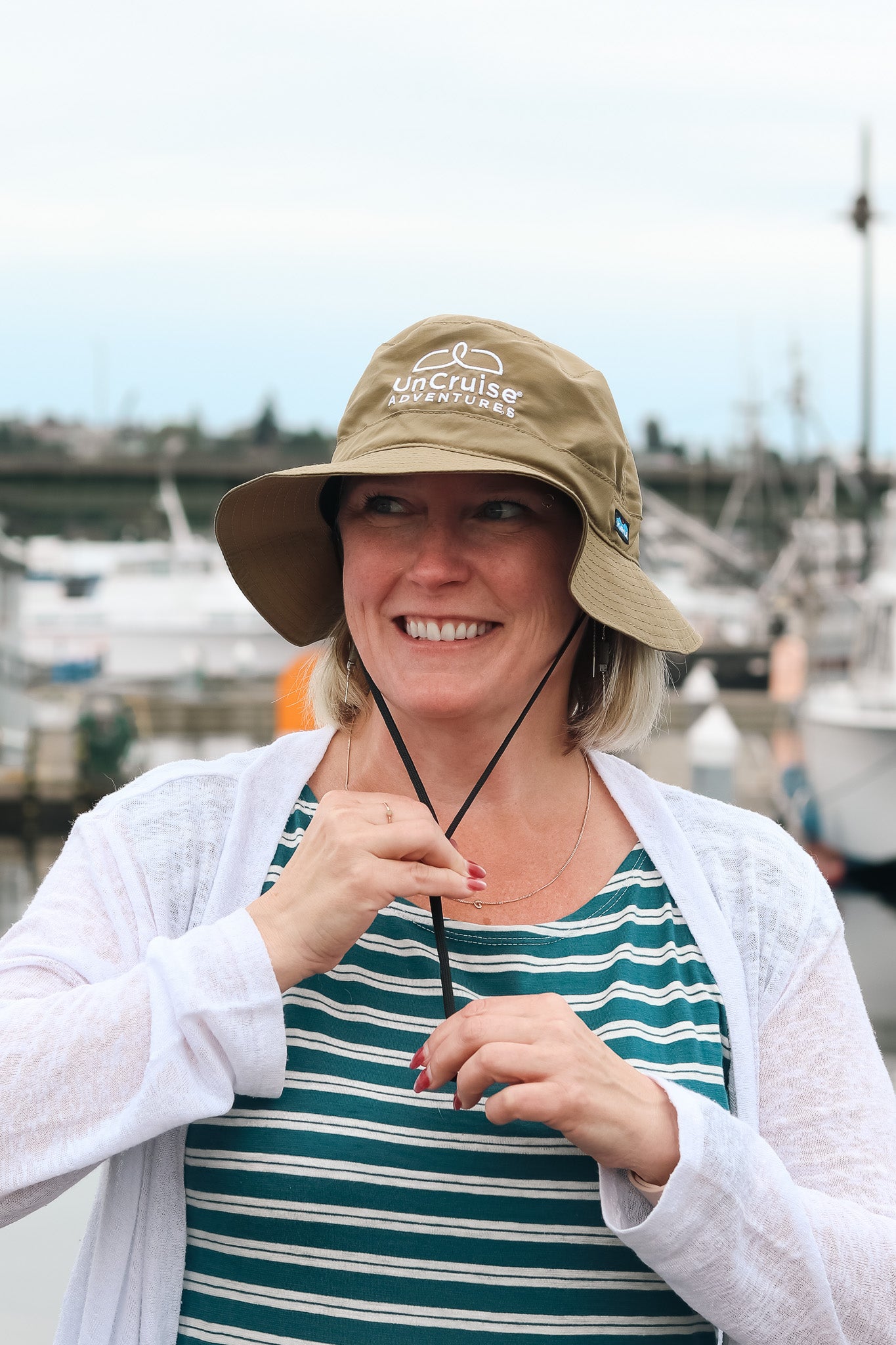 KAVU Synthetic Strap Bucket Hat - Beige