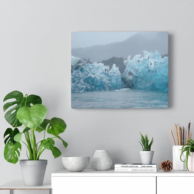 Load image into Gallery viewer, Blue Glacial Ice Stretched Canvas - UnCruise Adventures 

