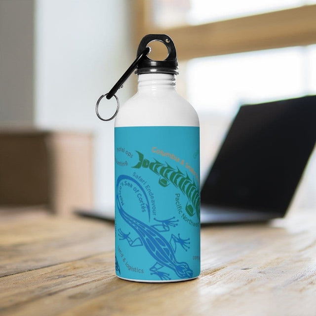 Load image into Gallery viewer, Destinations Blue Stainless Steel Water Bottle - UnCruise Adventures 
