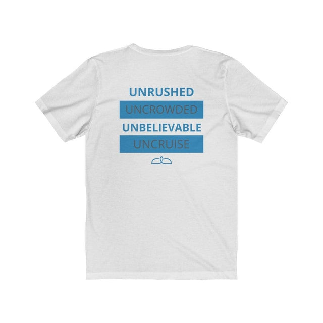 Load image into Gallery viewer, UnRushed UnCrowded Unbelievable Unisex Jersey Short Sleeve Tee - UnCruise Adventures 
