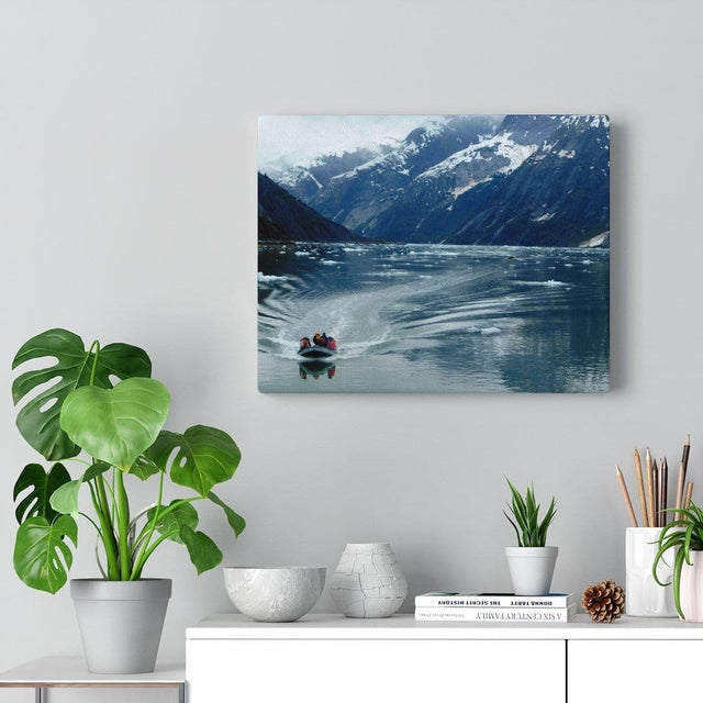 Load image into Gallery viewer, Glacial Ice Skiff Tour Stretched Canvas - UnCruise Adventures 
