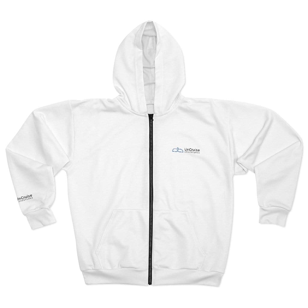 Salmon Running Unisex Zip Hoodie - UnCruise Adventures 