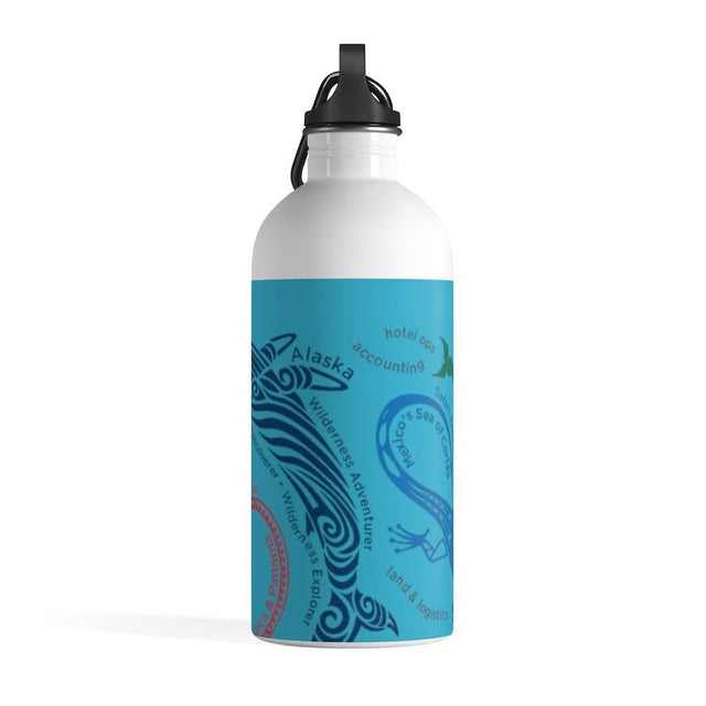 Load image into Gallery viewer, Destinations Blue Stainless Steel Water Bottle - UnCruise Adventures 
