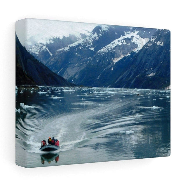 Load image into Gallery viewer, Glacial Ice Skiff Tour Stretched Canvas - UnCruise Adventures 

