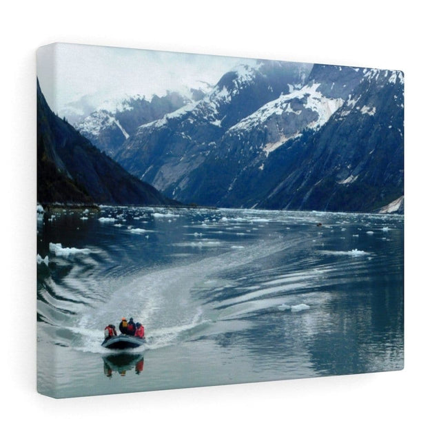 Load image into Gallery viewer, Glacial Ice Skiff Tour Stretched Canvas - UnCruise Adventures 
