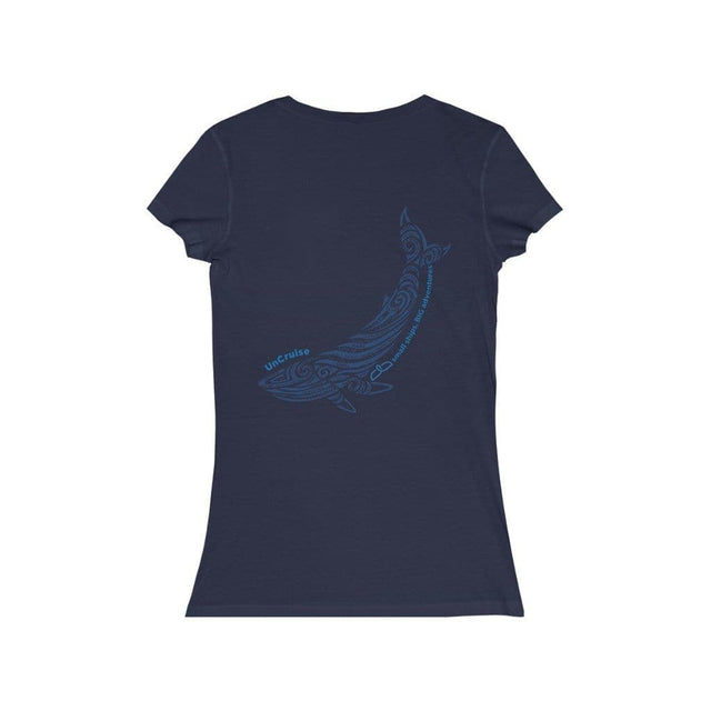 Load image into Gallery viewer, Whale You Adventure Jersey Short Sleeve V-Neck Tee - UnCruise Adventures 
