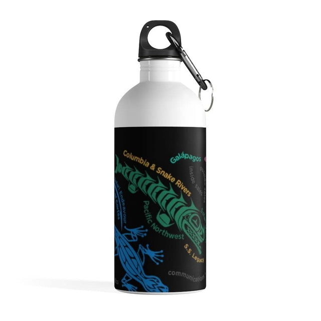 Load image into Gallery viewer, Destinations Black Stainless Steel Water Bottle - UnCruise Adventures 
