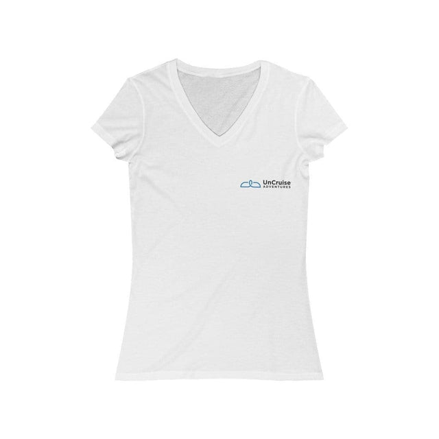 Load image into Gallery viewer, Costa Rica Blue Jersey Short Sleeve V-Neck Tee - UnCruise Adventures 
