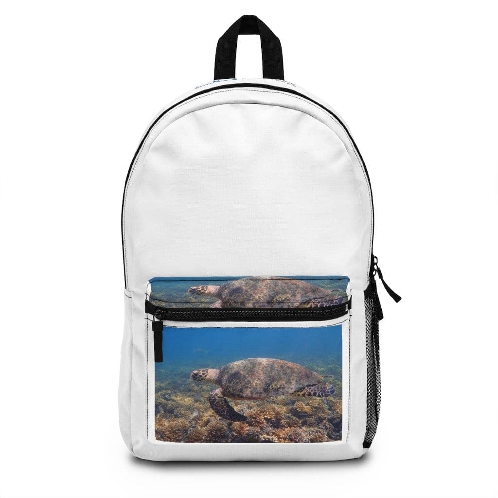 Hawaiian Seascapes White Backpack - UnCruise Adventures 